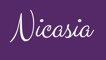 Learn how to Sign the Name Nicasia Stylishly in Cursive Writing