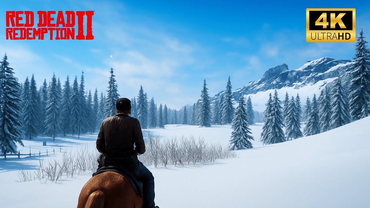 Snow to Valentine in 4K | Relaxing Horse Ride in Red Dead Redemption 2 (PS5)