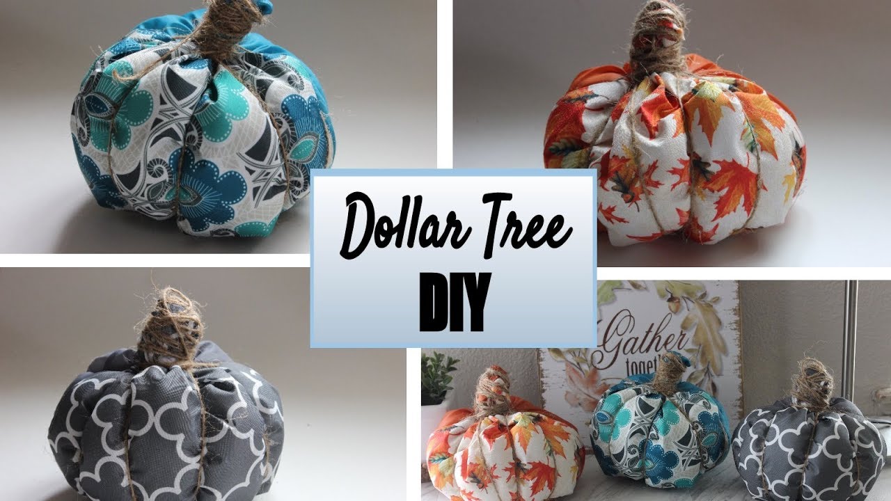 DOLLAR TREE DIY | RUSTIC FABRIC PUMPKINS! | NO SEWING OR GLUING REQUIRED!! | FALL 2018