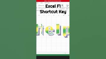 F1 Shortcut Key in Excel #shorts #shortsvideo