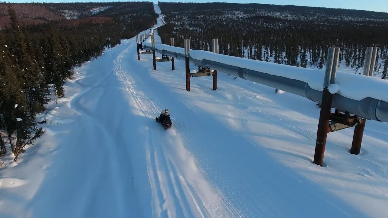 Alaska Day 8: We rode next to the Alaska Pipeline (Drone footage) - YouTube