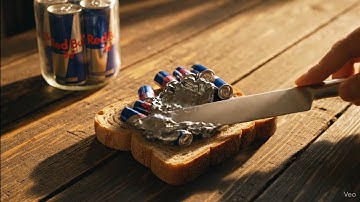 Spreading CANS on Bread | Ai Video | ASMR sound | #ai#satisfying#oddlysatisfying#asmr #arsatisfying 