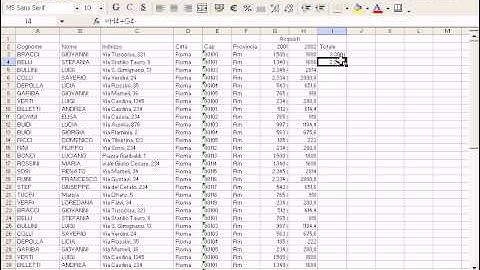 Corso Excel - I riferimenti relativi