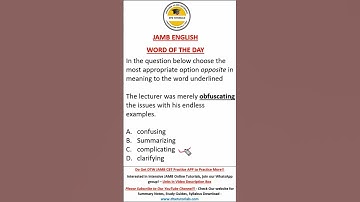JAMB 2026 English #jamb #jamb2026 #dtwtutorials