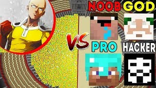 Minecraft Battle: Noob vs PRO vs HACKER vs GOD : ONE PUNCH MAN APOCALYPSE Challenge - Animation