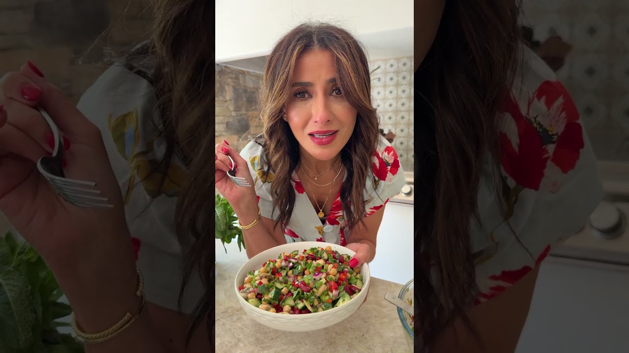 Mediterranean Three Bean Salad (Bean Salad Recipe) #beans