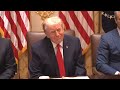 Trump participates in a Cabinet Meeting at the White House.