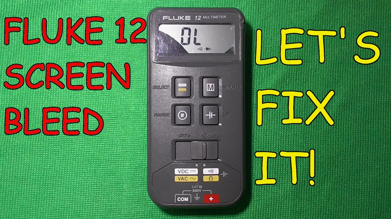 How to replace Fluke 12 Multimeter LCD screen that has screen bleed