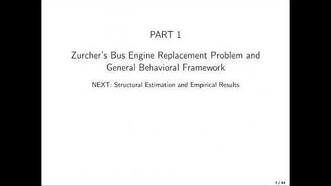Lecture 12 - part 1 - Solving Zurcher