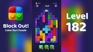 Block Out Level 182 Walkthrough 🧩 | All Levels Solution | Mini Boss