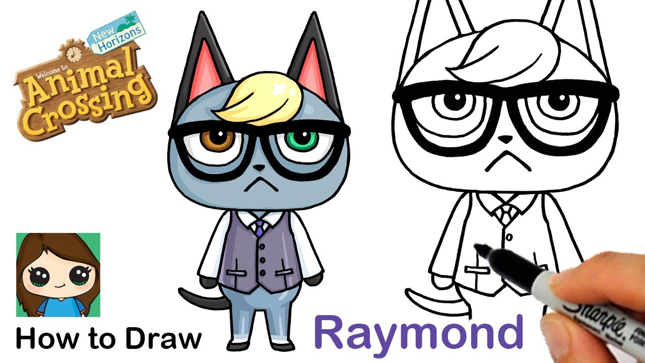 Drawing Raymond from Animal Crossing! 🐈‍⬛