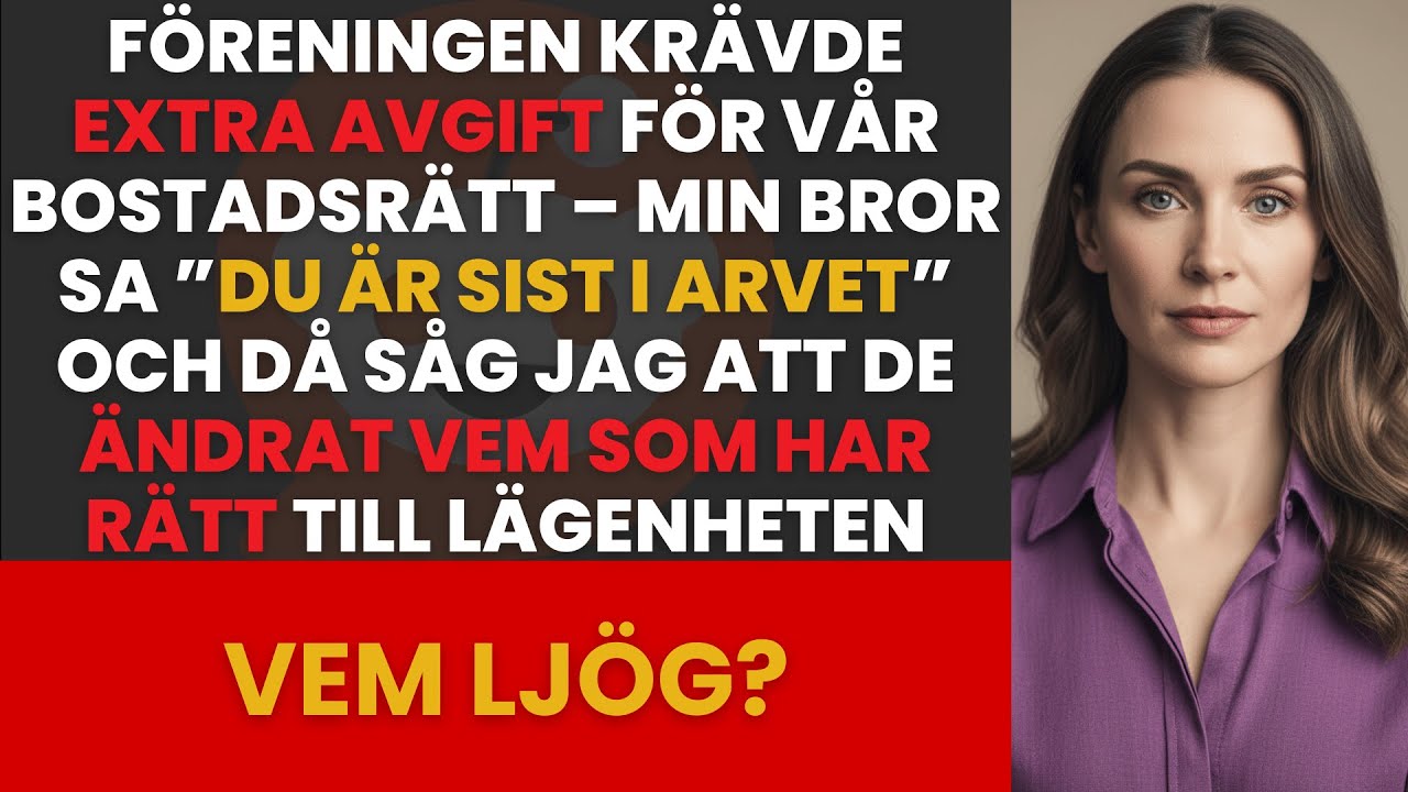 Jag stod i hallen med jackan på när brevet damp ner. Adressen var rätt, namnet var mitt, men avsändaren var bostadsrättsföreningen där familjelägenheten ligger – en lägenhet jag aldrig stått på...