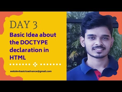 Basic Idea about the DOCTYPE declaration in HTML