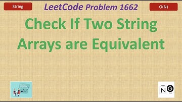 Check If Two String Arrays are Equivalent | LeetCode 1662 | String
