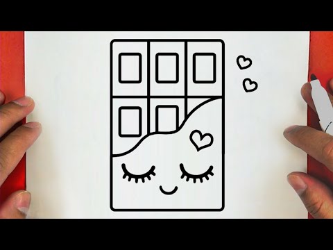 كيف ترسم شيكولاتة كيوت وسهل خطوة بخطوة رسم سهل تعليم الرسم للمبتدئين   