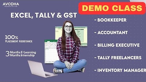 Avodha Demo Class Excel Tally GST Course #avodha #tally