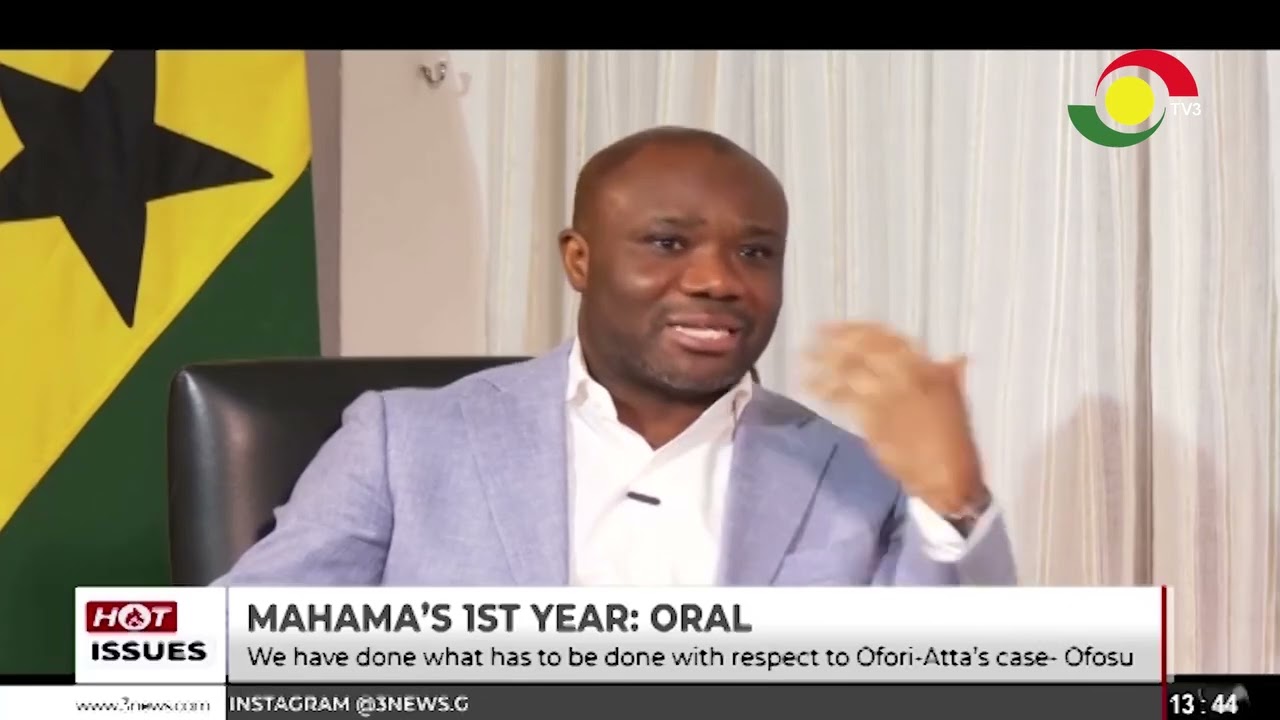 Офори-Атта ушел в отставку, когда мы не были у власти, но правительство намерено подать официальн...