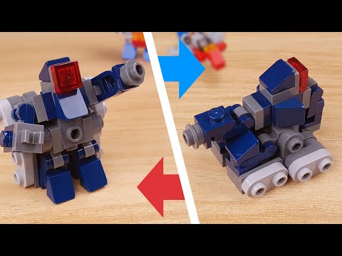 LEGO brick mini mini transformer robot tutorial Shocker