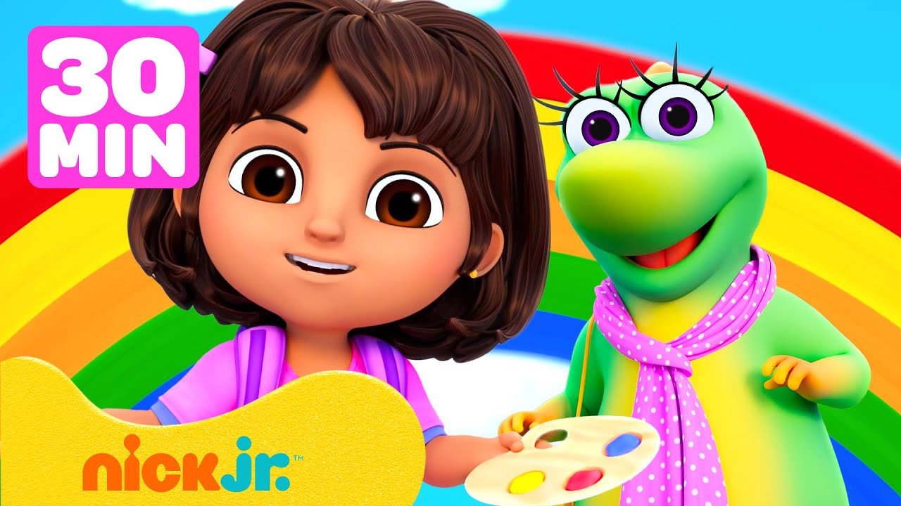 Dora | Raad 30 MINUTEN LANG de ONTBREKENDE kleur met Dora & Isa! | Nick Jr. Nederlands
