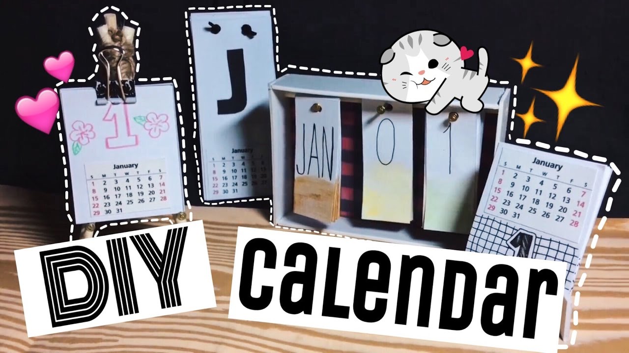 DIY Calendar Mini Calendar too EASY and COOL YouTube