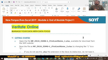 New Perspectives Excel 2019 Module 6 End of Module Project 1 | Veritate Online