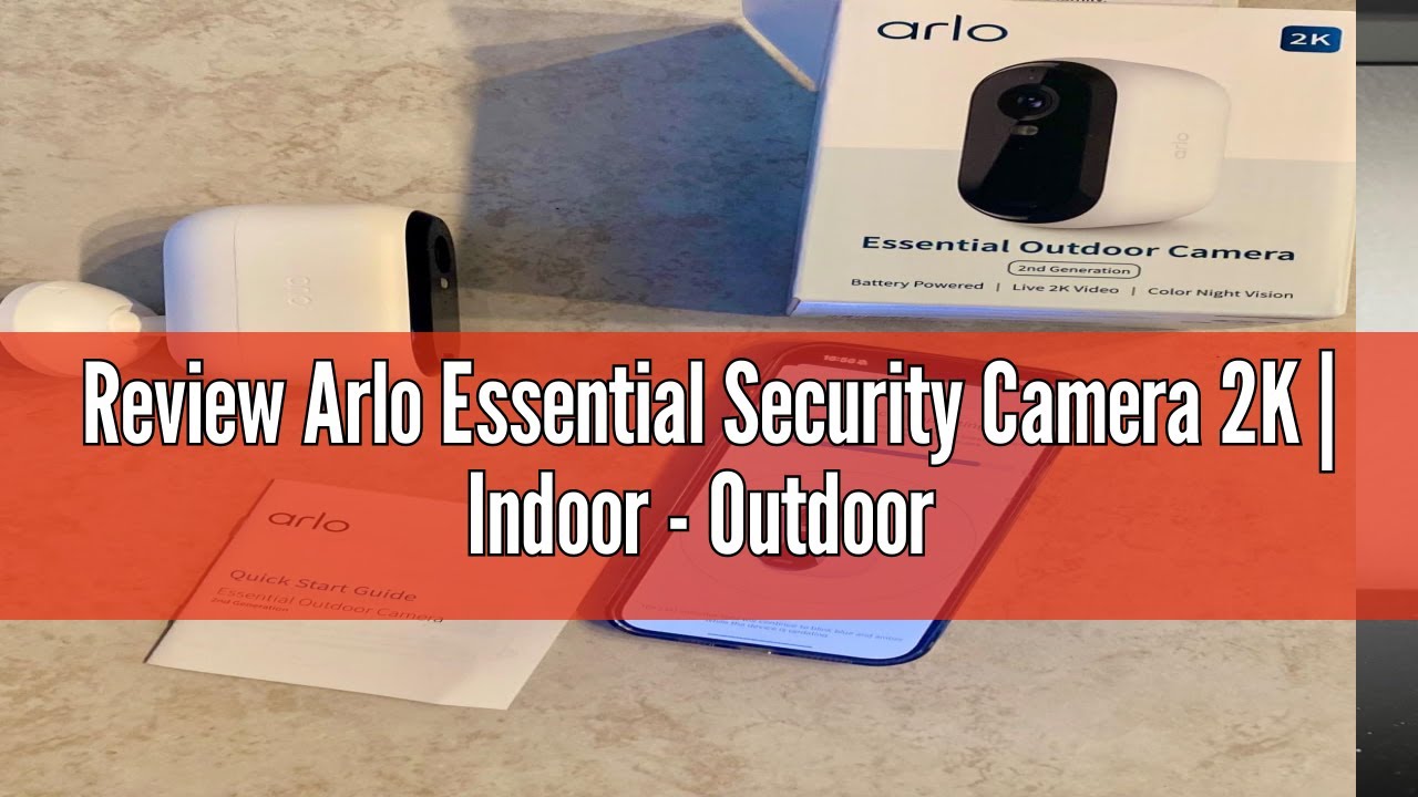 Review Arlo Essential Security Camera 2K | Indoor - Outdoor | 2nd Gen | Wireless with Spotlight, 2-W