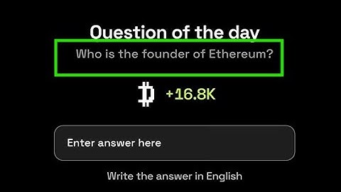 Who is the founder of Ethereum? | Dropee Question Of The Day | 23 November | Dropee Code Today