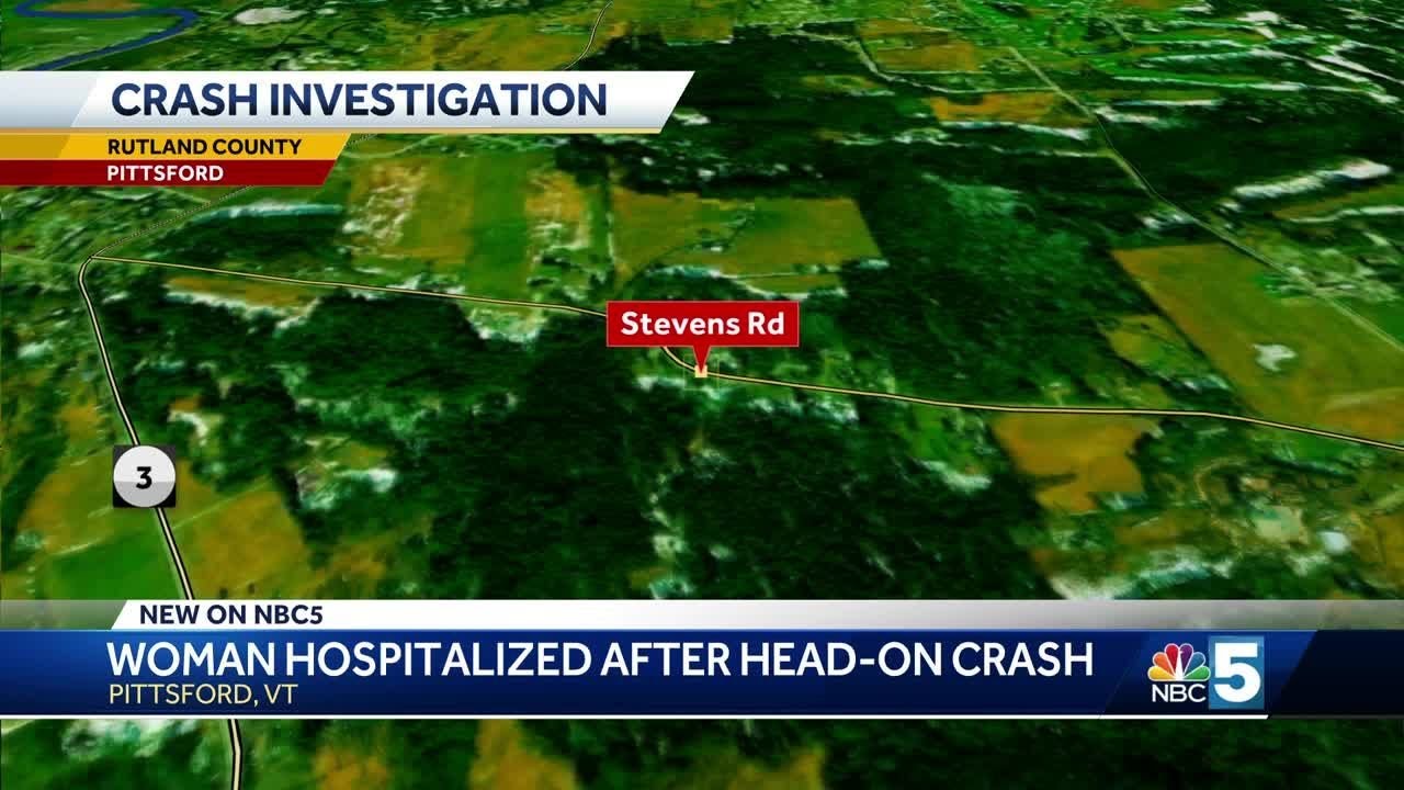 Woman hospitalized after headon crash in Pittsford, VT YouTube