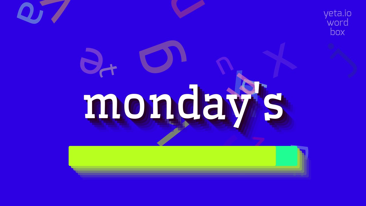 How To Say monday s High Quality Voices YouTube