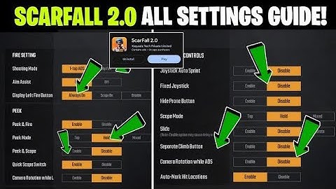 🔥 Scarfall 2.0 All Basic Settings / Gameplay Control / Pickup / Customize Settings Guide & Explain 