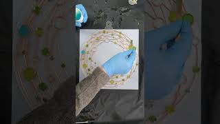 Resin Art Suncatcher using a template from Pour Away Fluid Arts.  #resinart #resinartsupplies #art