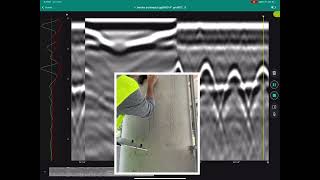 Proceq GP8800 Ground Penetrating Radar GPR scanning a Pillar and Grid / Area Scan 