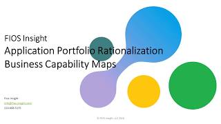 Business Capability Maps for Application Rationalization