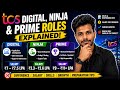 TCS Ninja, Digital and Prime roles Explained | Salary for freshers
