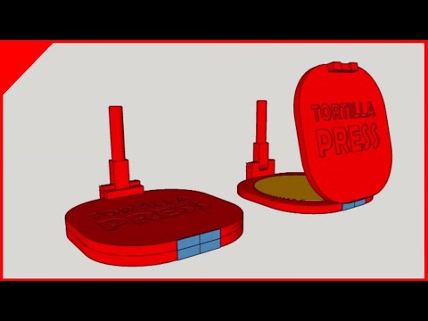 Create a Mexican tortilla press for tacos with Sketchup