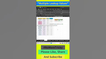 Excel Shorts : Multiple Lookup Values