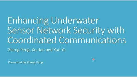 Enhancing Underwater Sensor Network Security with Coordinated Communications