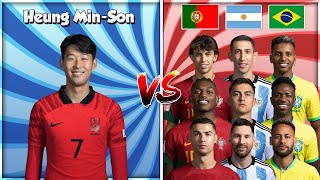 Heung-Min Son 🆚 Portugal & Argentina & Brazil (Ronaldo, Messi, Neymar, Di Maria, Vini, Rodrygo)💪⚽🔥