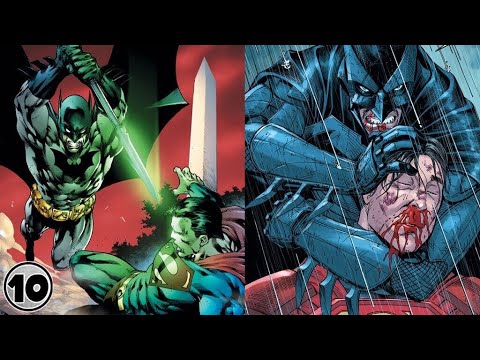 Top 10 Times Batman Destroyed Superman - YouTube
