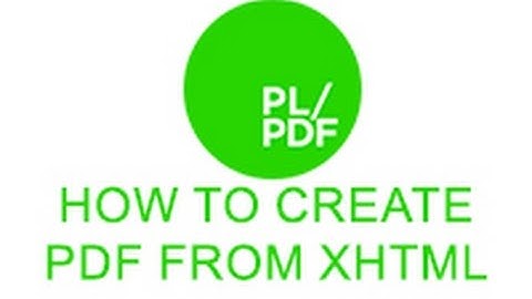 How to create PDF files from XHTML with PL/PDF