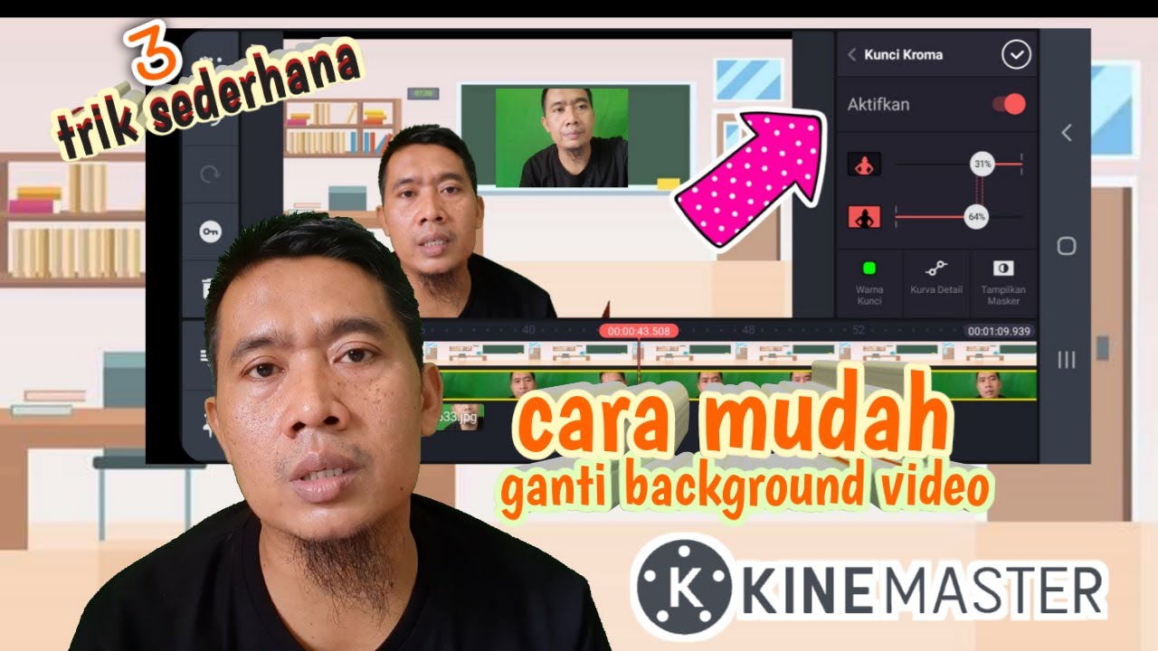 cara mudah ganti background video 