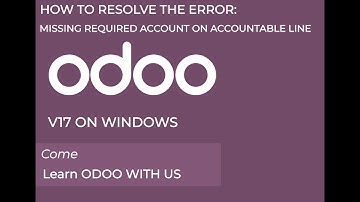 Odoo Error Missing Required Account on Accountable Line