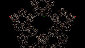 Fractal Generating Random Walk - Golden Pentagons