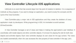 View Controller Life Cycle - Lec.3