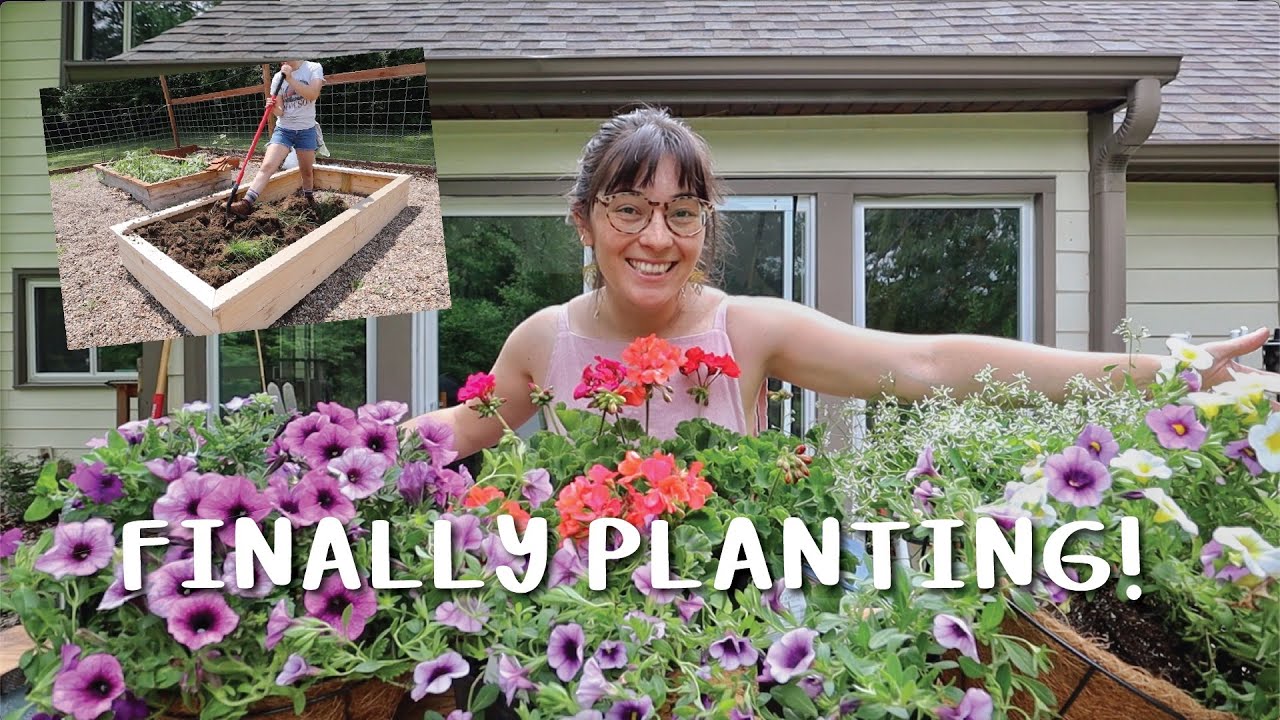 FINALLY planting veggie seeds, starts, and flowers!! GARDEN VLOG YouTube