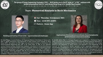 6th e-YEG webinar - "Numerical Analysis in Rock Mechanics"