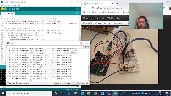 Control LED bar graph with Potentiometer | Arduino