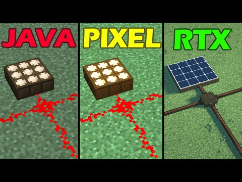 minecraft java vs pixel vs RTX - compilation
