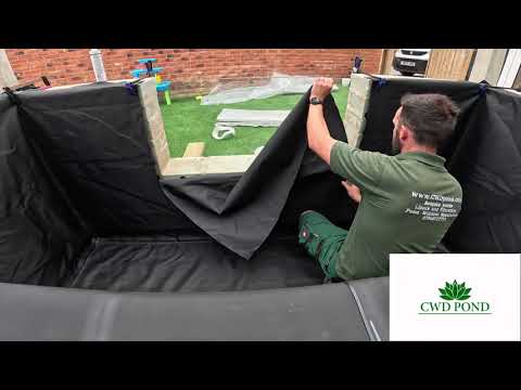 Derby Pond Window, Box Liner & Bottom Drain install – using MyPond Ms300