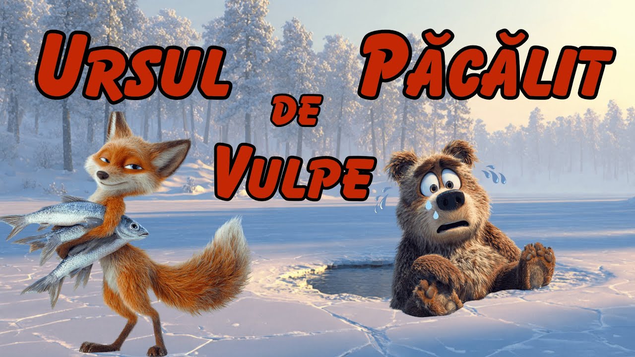 Ursul păcălit de vulpe de Ion Creangă 🦊 De ce nu are ursul coadă?🐟 Poveste Animată pentru copii